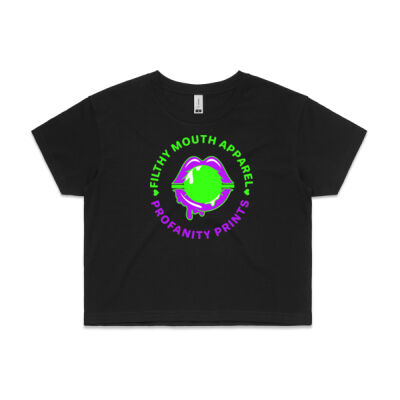Green and Purple Cropped Tee Thumbnail