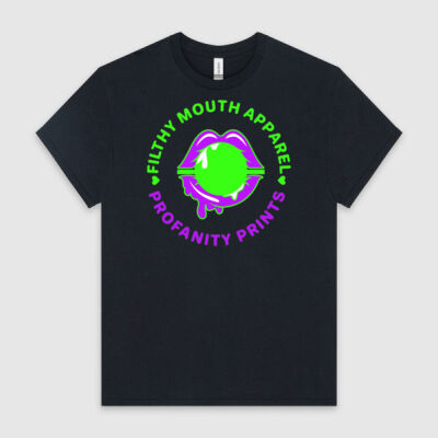 green and purple heavy cotton tee Thumbnail