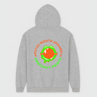Orange and green zip hoodie Thumbnail