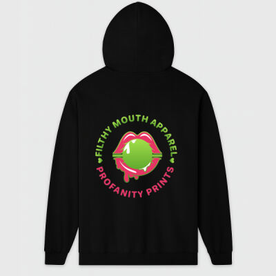 Green and pink logo zip hoodie Thumbnail