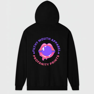 Purple and pink logo zip hoodie Thumbnail