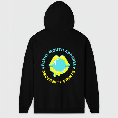 Blue and yellow logo zip hoodie Thumbnail